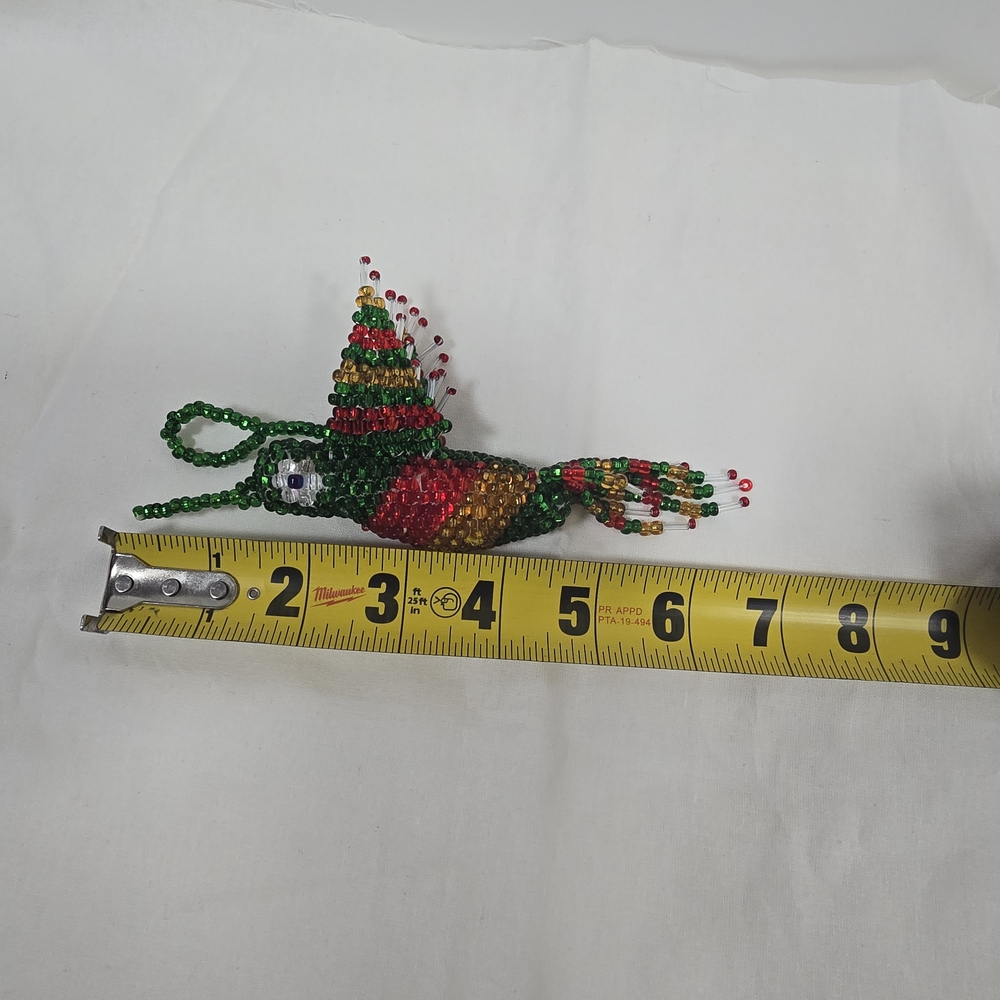Colorful Beaded Hummingbird Keychain - Picture 9 of 14